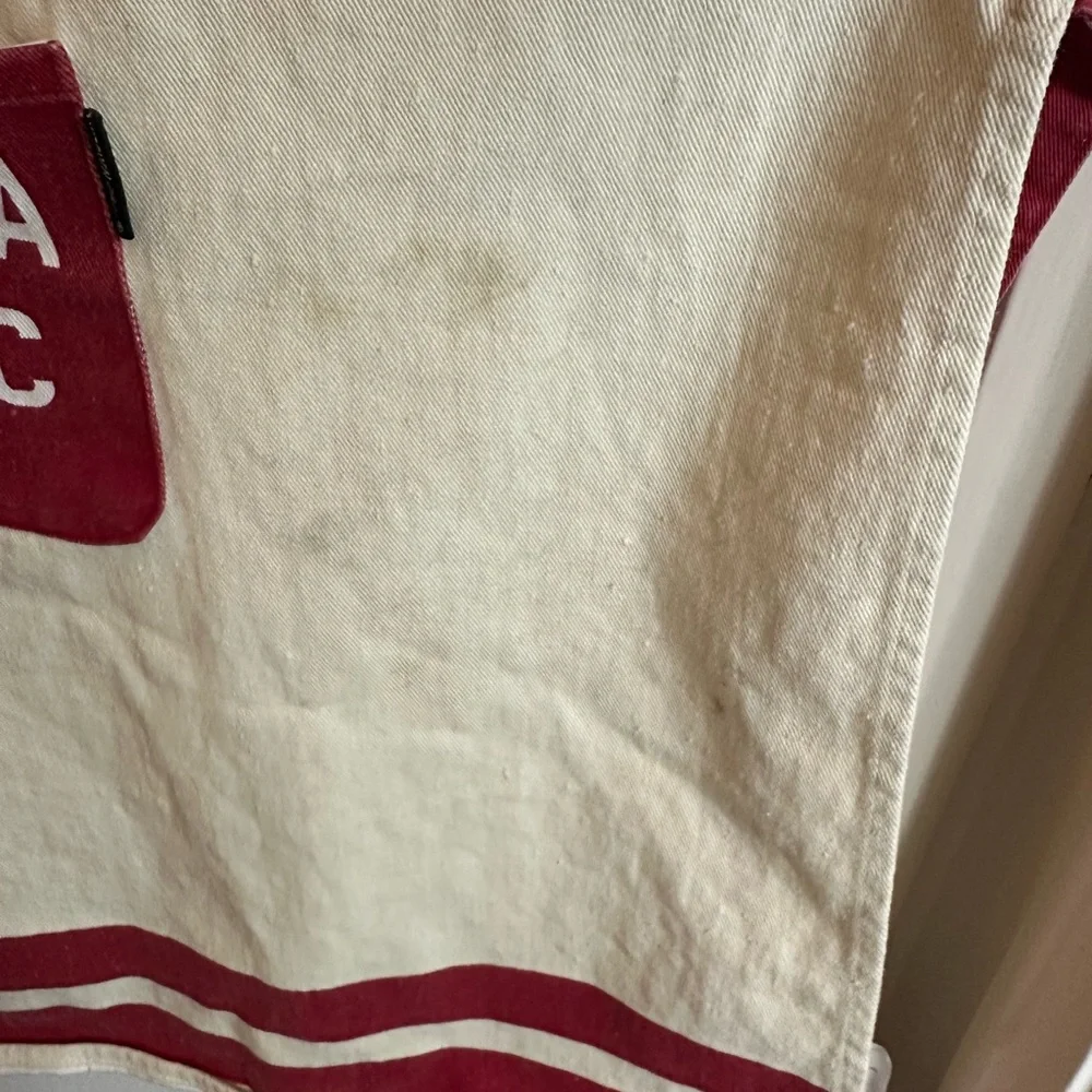 California Republic Canvas Apron in Cream and Red